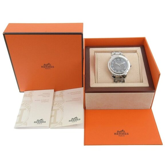HERMES Clipper Watches CP2.810 grayDial Stainless Steel Mechanical - Picture 9 of 9